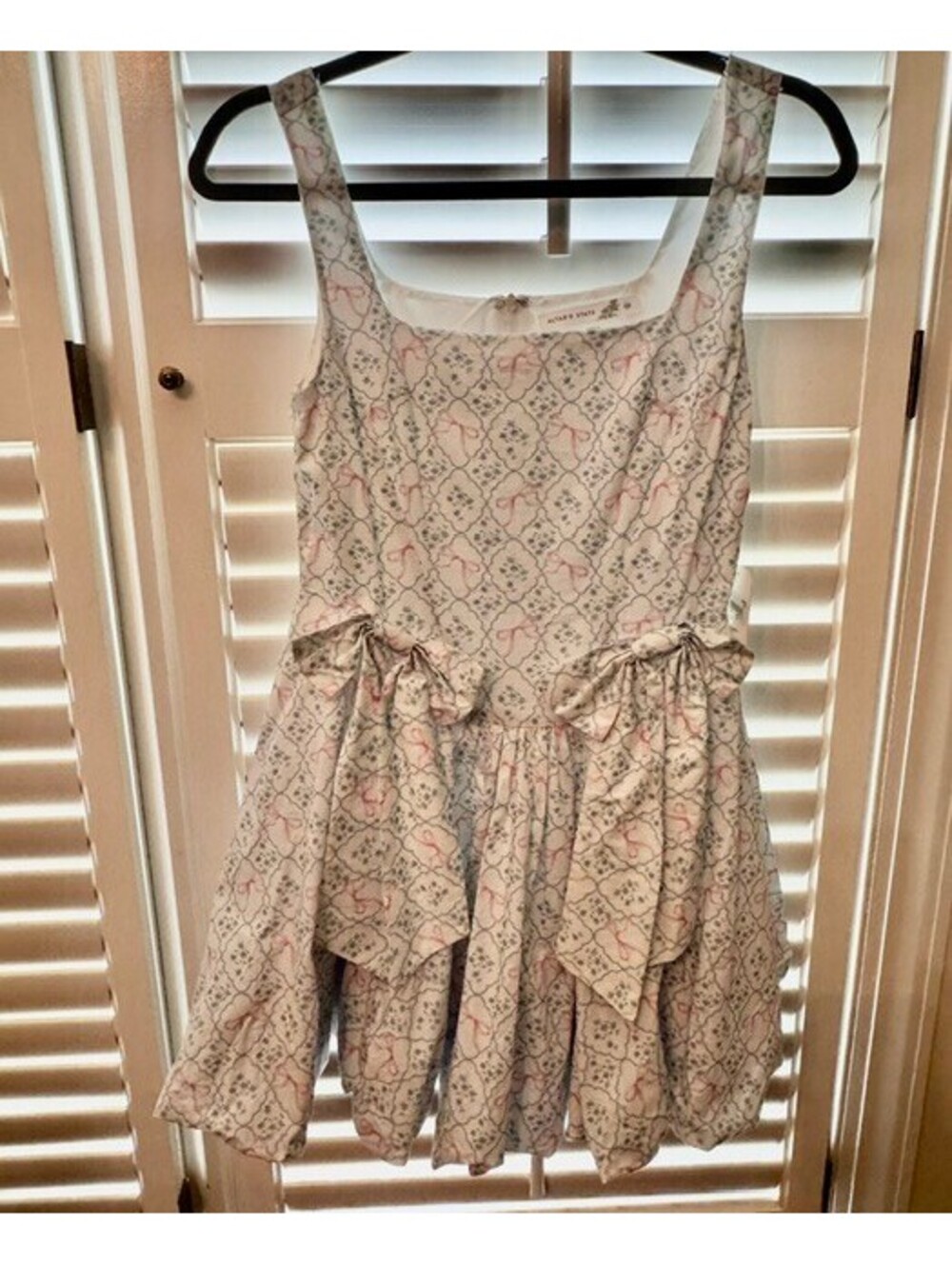 Altar'd State Blue and Pink Bow Print Dress XS